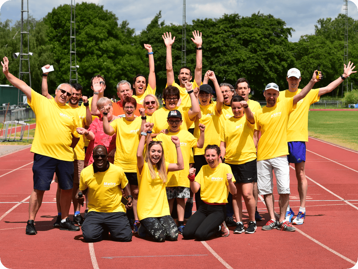 sport team posing for a group photo