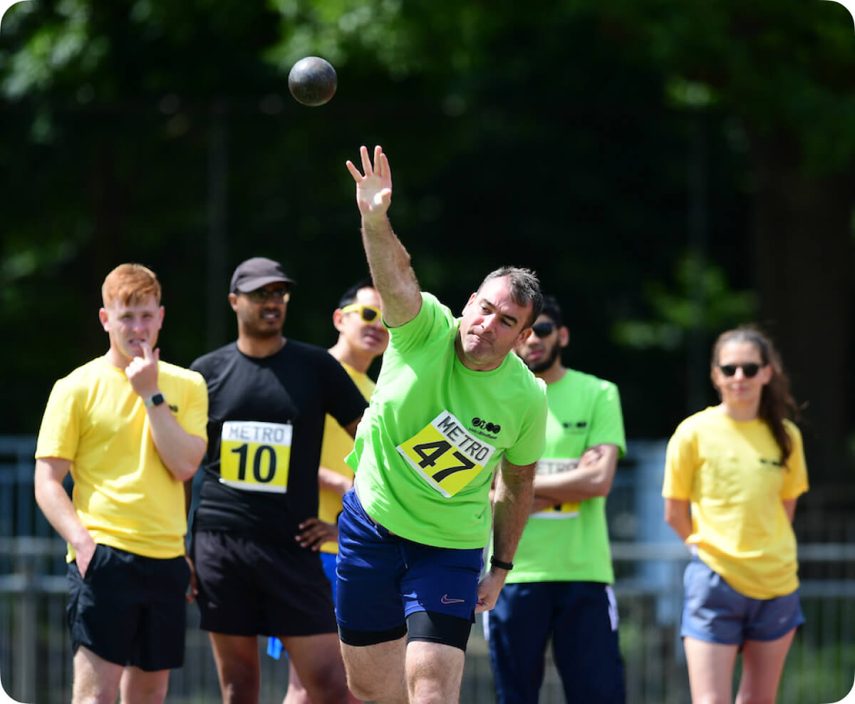 man throwing a ball