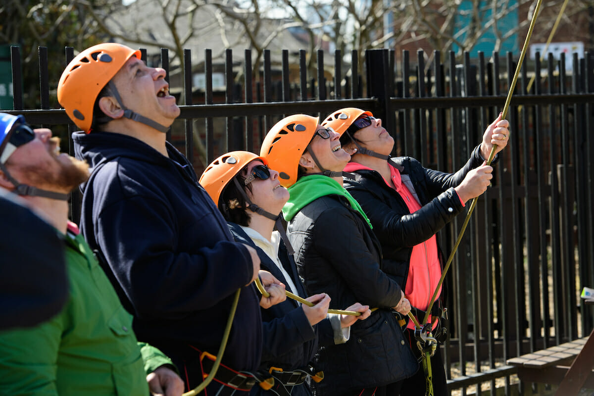 Metro Blind Sport event at High Ropes Outdoors