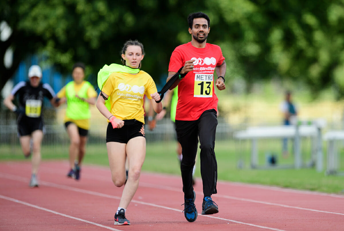 people running at the metro blind sport athletics open