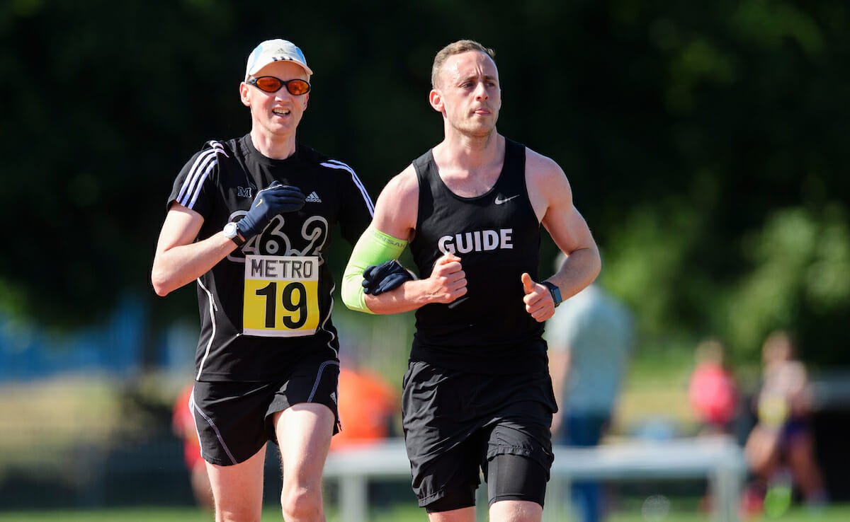 people running at the metro blind sport athletics open